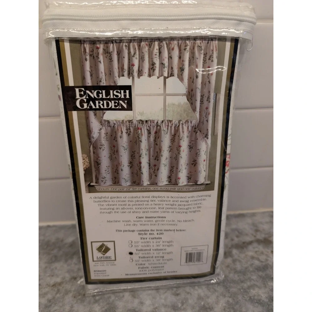 NEW‎ Lorraine Home Fashions English Garden Valance 55